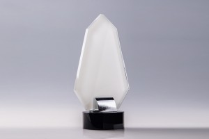 Customized blank honor white crystal glass trophy