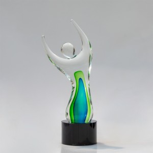 OEM / ODM Crystal Glass Art Award New Design