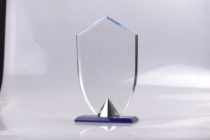 Irregular crystal glass blank trophy