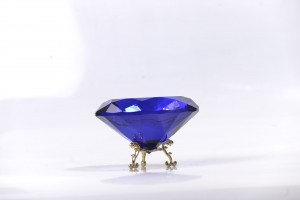 Glass crystal diamond style trophy