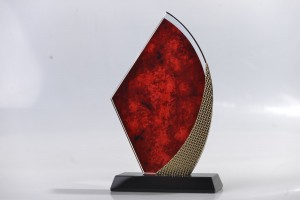 Wholesale new design personalized custom wooden crystal trophies