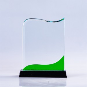 Irregular crystal glass blank trophy