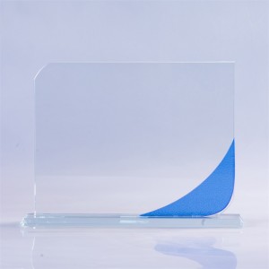 Square crystal glass blank trophy