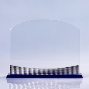 Square crystal glass blank trophy