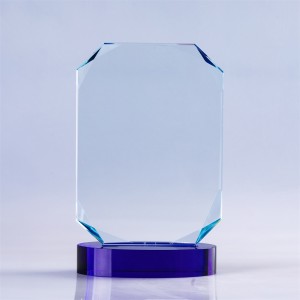 Irregular crystal glass blank trophy