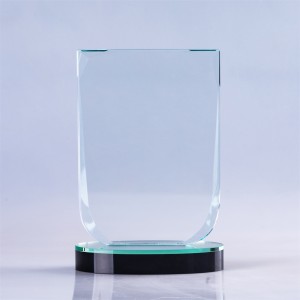 Irregular crystal glass blank trophy