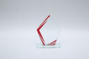 Strange style crystal glass trophy