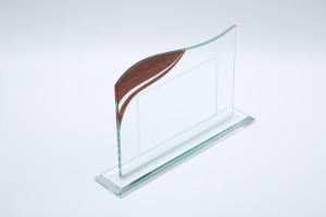 Square crystal glass blank trophy