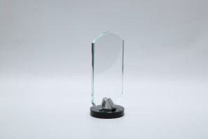 Irregular crystal glass blank trophy