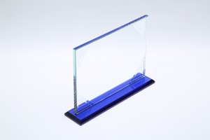 Square crystal glass blank trophy