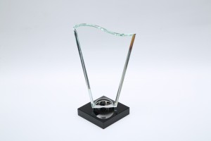 Customize Logo Crystal Blank Plaque Trophy Awards Glass Trophy