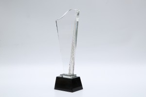 Premium glass trophy, crystal trophy and souvenir award