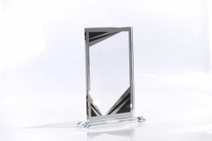 Square fine art glass medal