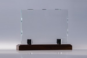 Square crystal glass blank trophy